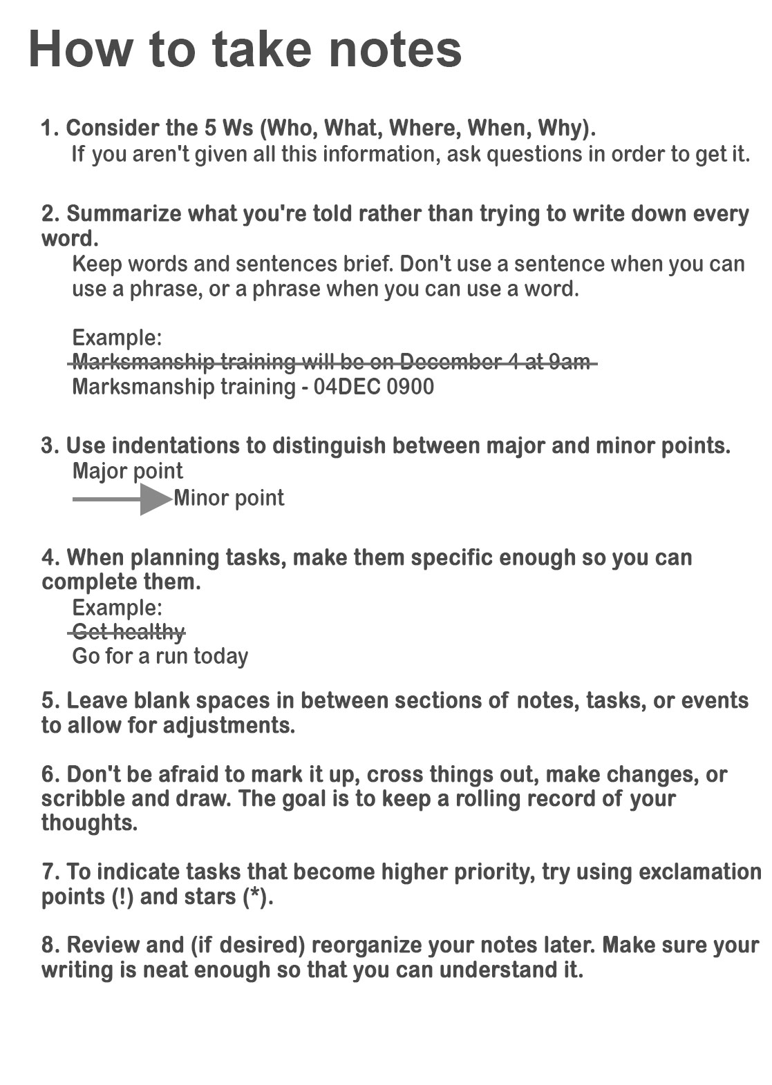 Leader Notes Tool How to take notes
